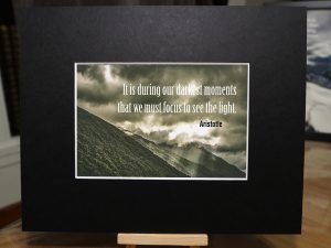 It Is During Our Darkest Moments That We Must Focus To See The Light.